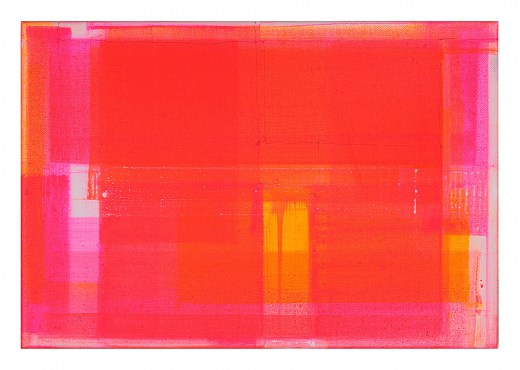 16-Durchblick Gelb II, Bild rot, Acryl Bleistift LWD,   Marius D. Kettler  2019